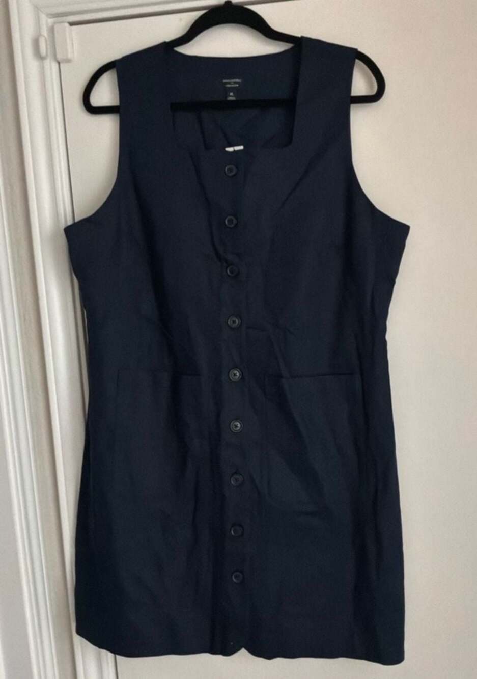 Banana Republic Linen-Blend Button-Front Sleeveless Mini Dress‎
